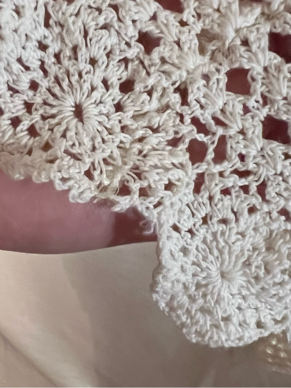 Angie Boho Cream Floral Tiered Skirt with Crochet Hem - Picture 5 of 8